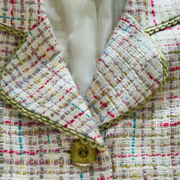 Vintage Henry Lee multi-colored tweed blazer! Size 14! - Picture 2 of 10